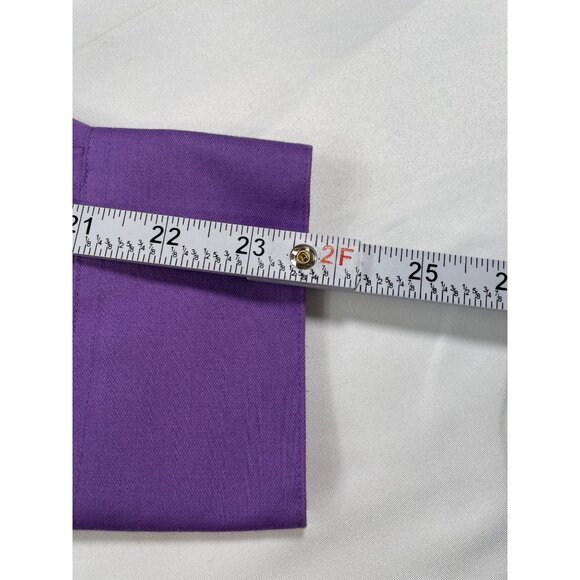 Van Heusen SKU 7587 Mens Purple Long Sleeve Button Down Shirt Size 17.5 - Picture 8 of 11